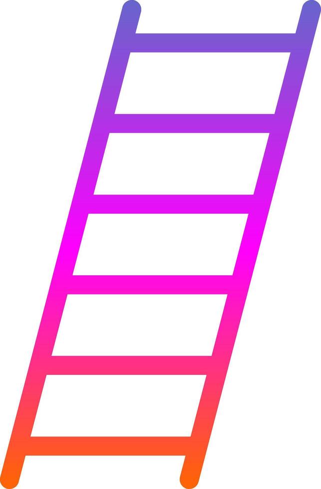 icono de gradiente de glifo de escalera vector