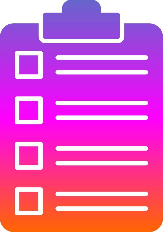 Tasks Glyph Gradient Icon vector