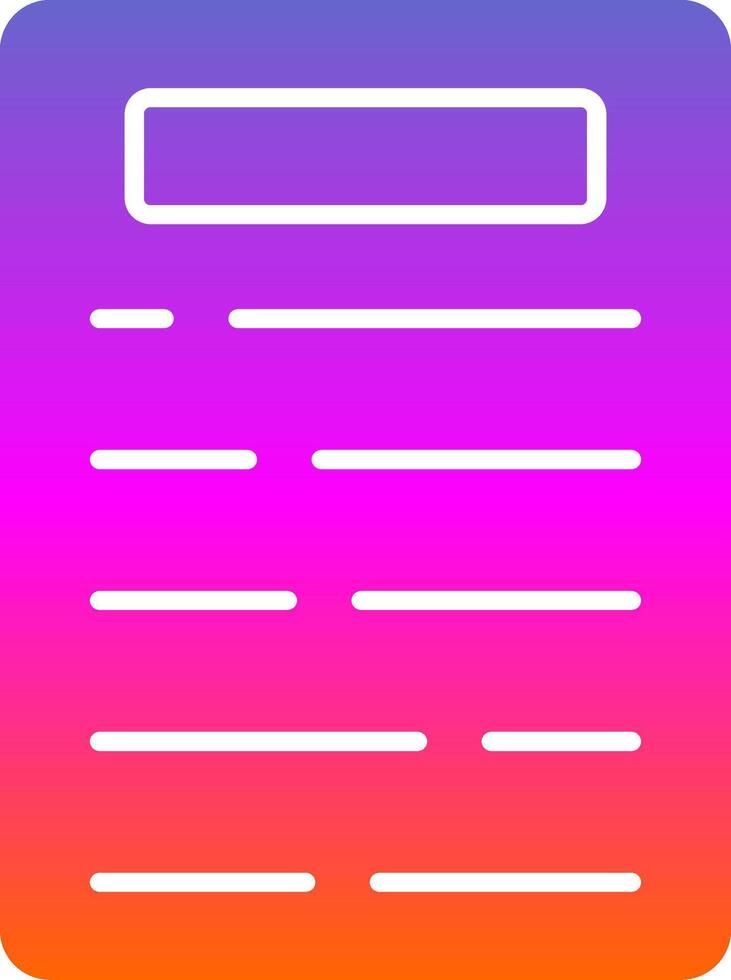 Contract Glyph Gradient Icon vector