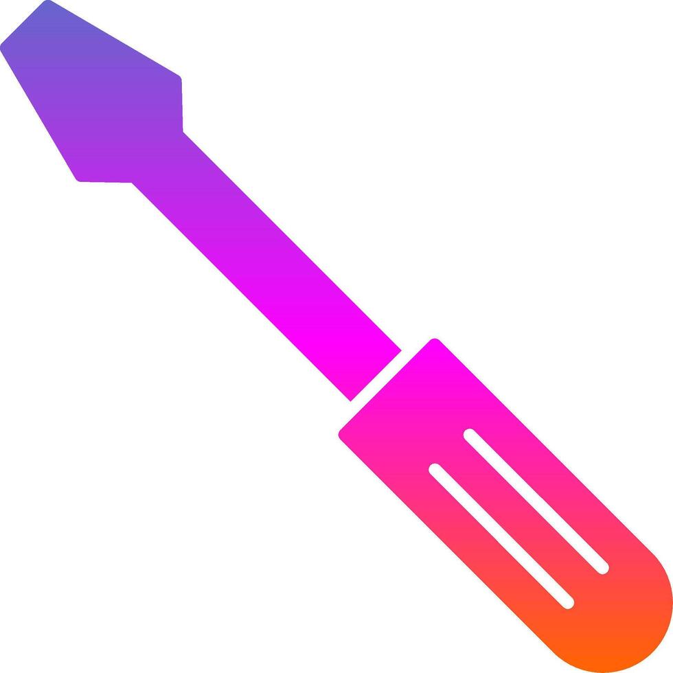 Screwdriver Glyph Gradient Icon vector