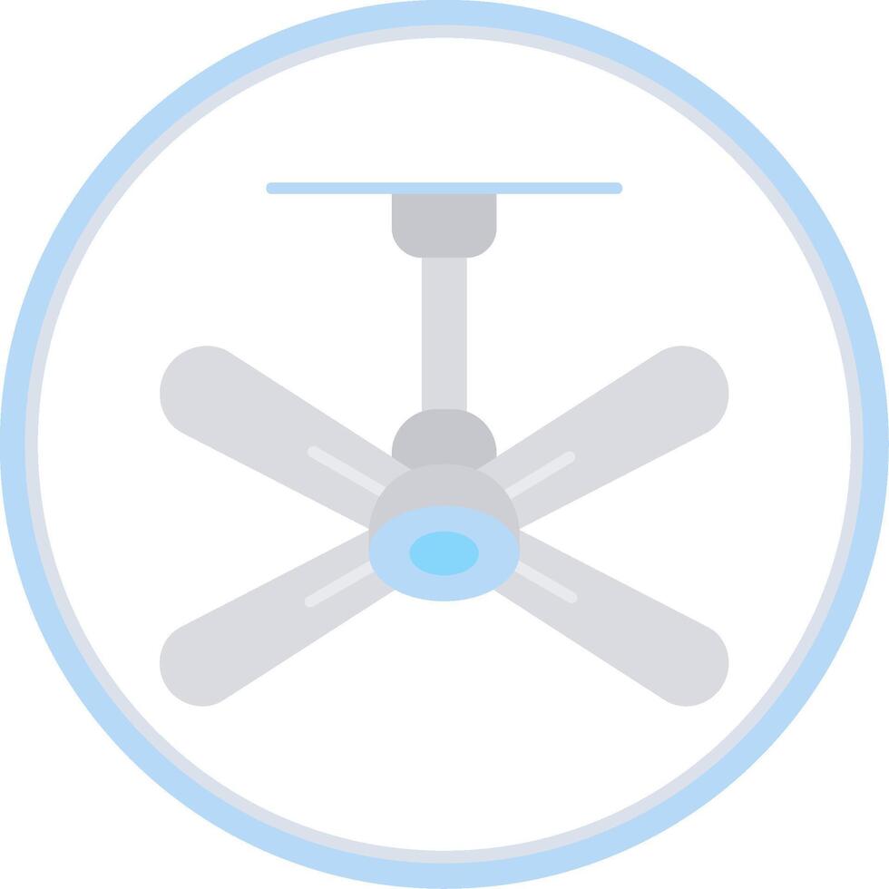 Fan Flat Circle Uni Icon vector