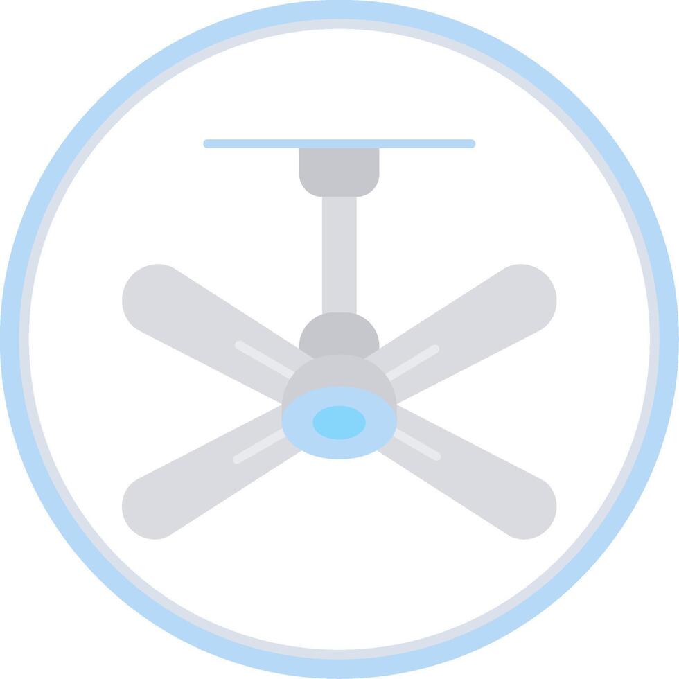 Fan Flat Circle Uni Icon vector