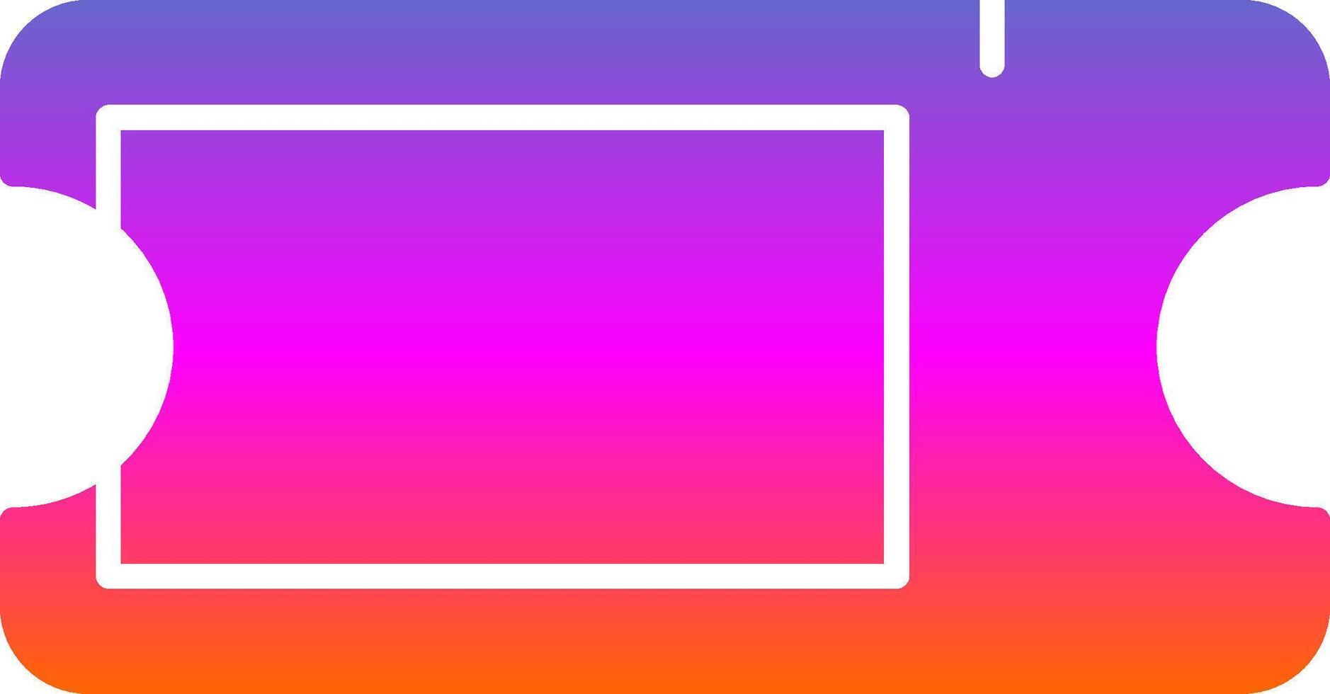 Ticket Glyph Gradient Icon vector