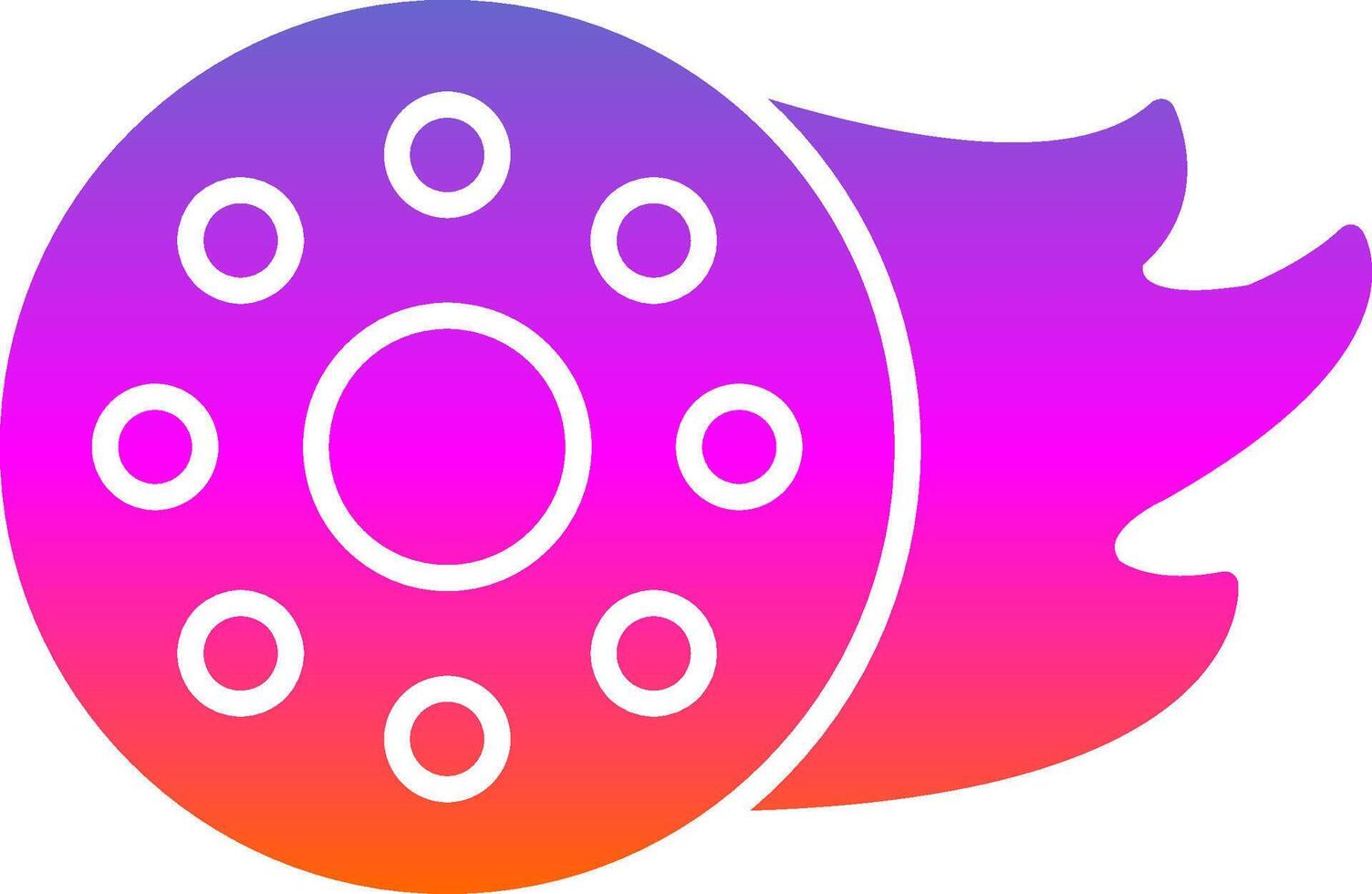 Fire Wheel Glyph Gradient Icon vector