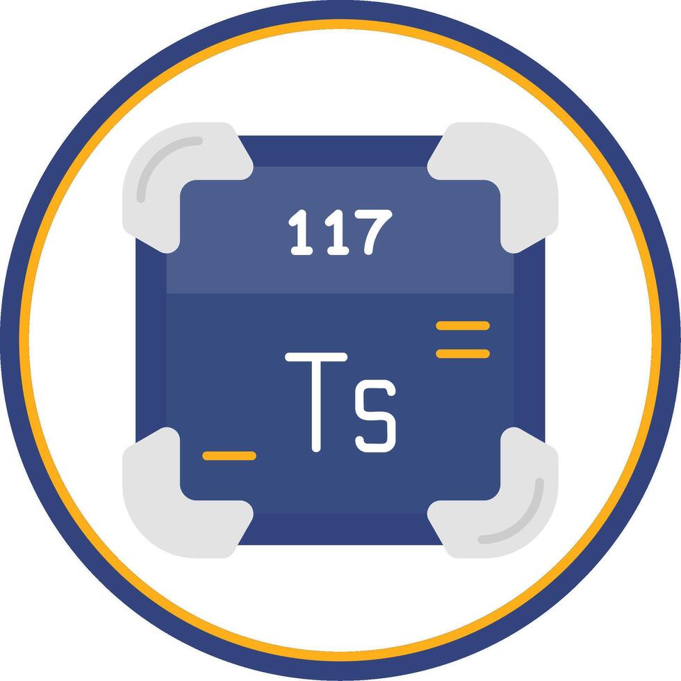 Tennessine Flat Circle Uni Icon vector
