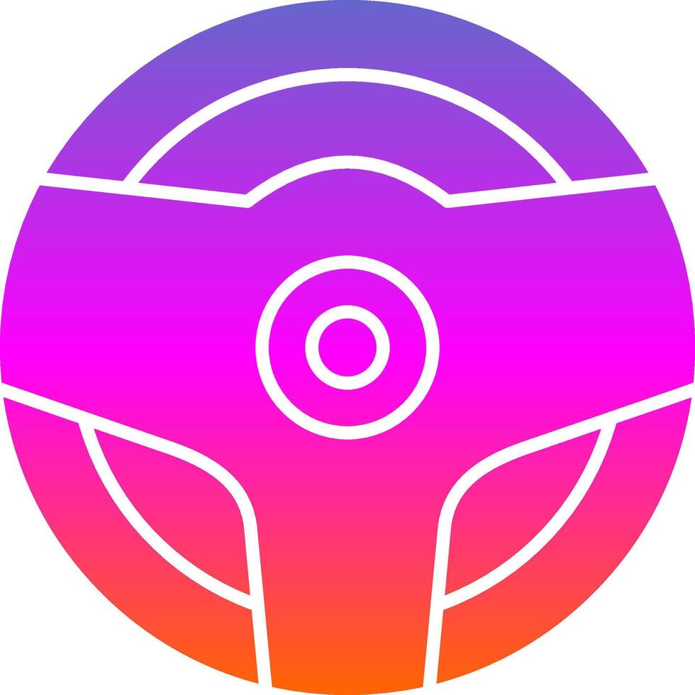 Steering Wheel Glyph Gradient Icon vector