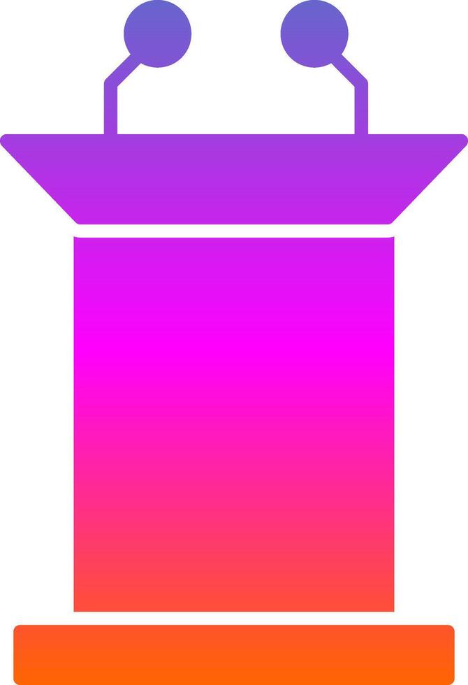 Podium Glyph Gradient Icon vector