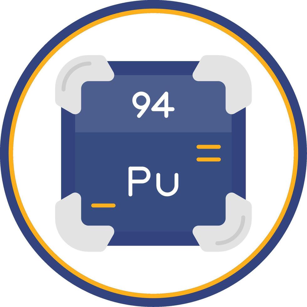 Plutonium Flat Circle Uni Icon vector