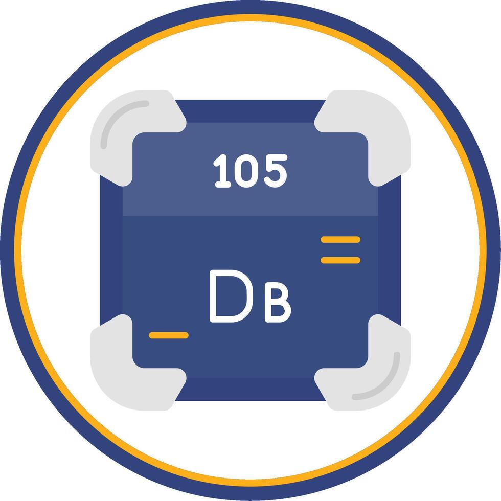 Dubnium Flat Circle Uni Icon vector
