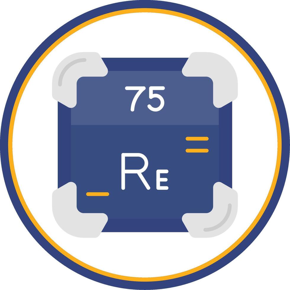 Rhenium Flat Circle Uni Icon vector