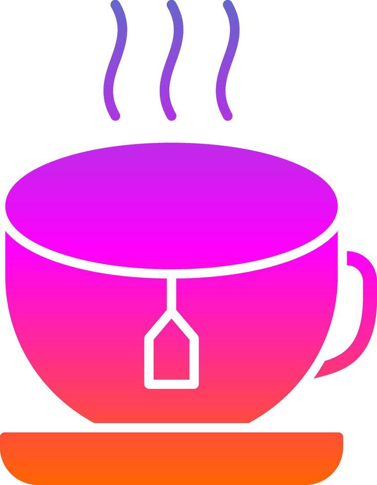Tea Glyph Gradient Icon vector