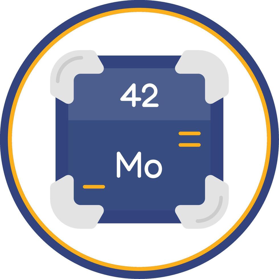 Molybdenum Flat Circle Uni Icon vector