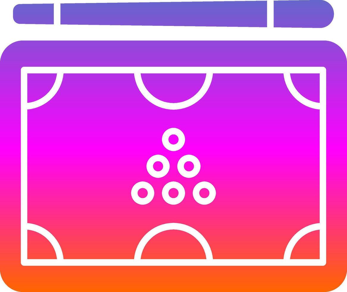 Billiard Glyph Gradient Icon vector