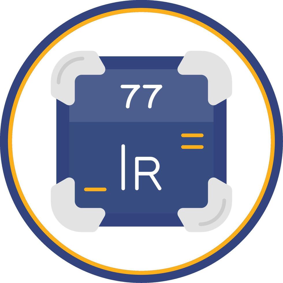 Iridium Flat Circle Uni Icon vector