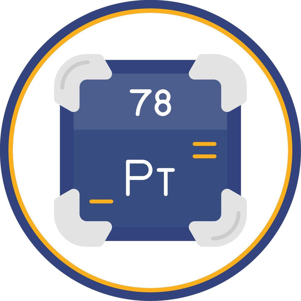 Platinum Flat Circle Uni Icon vector