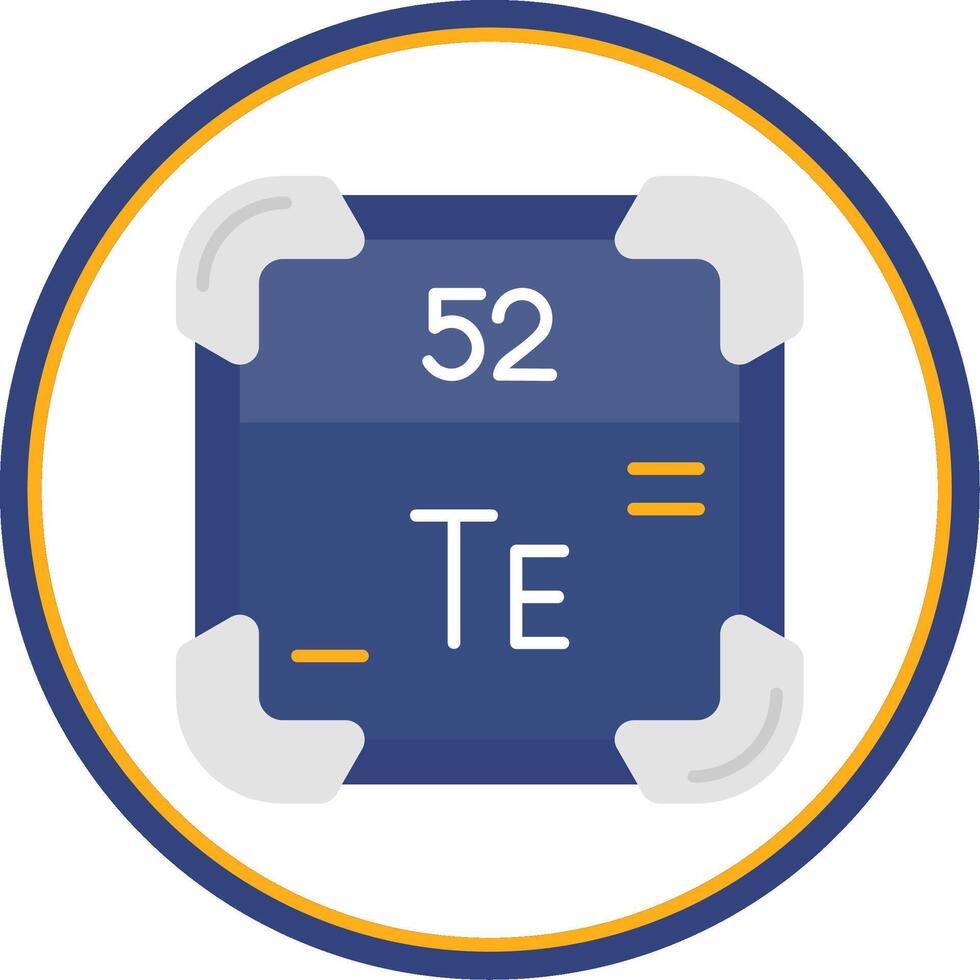 Tellurium Flat Circle Uni Icon vector