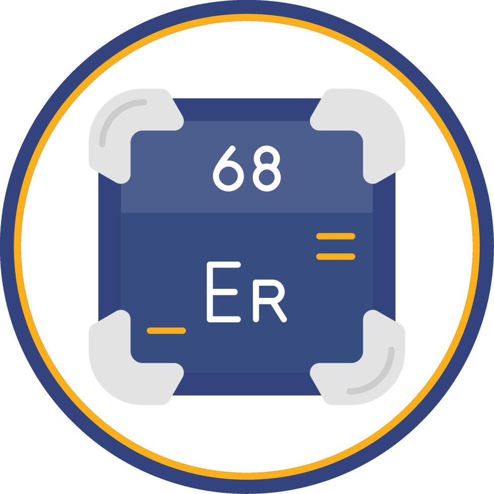 Erbium Flat Circle Uni Icon vector