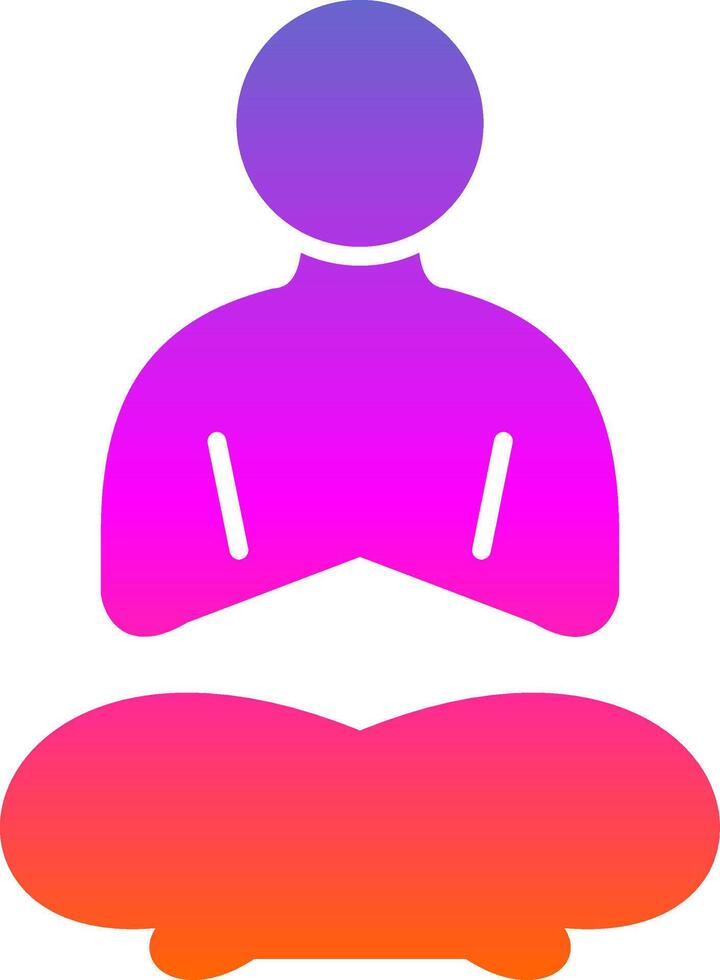Yoga Glyph Gradient Icon vector