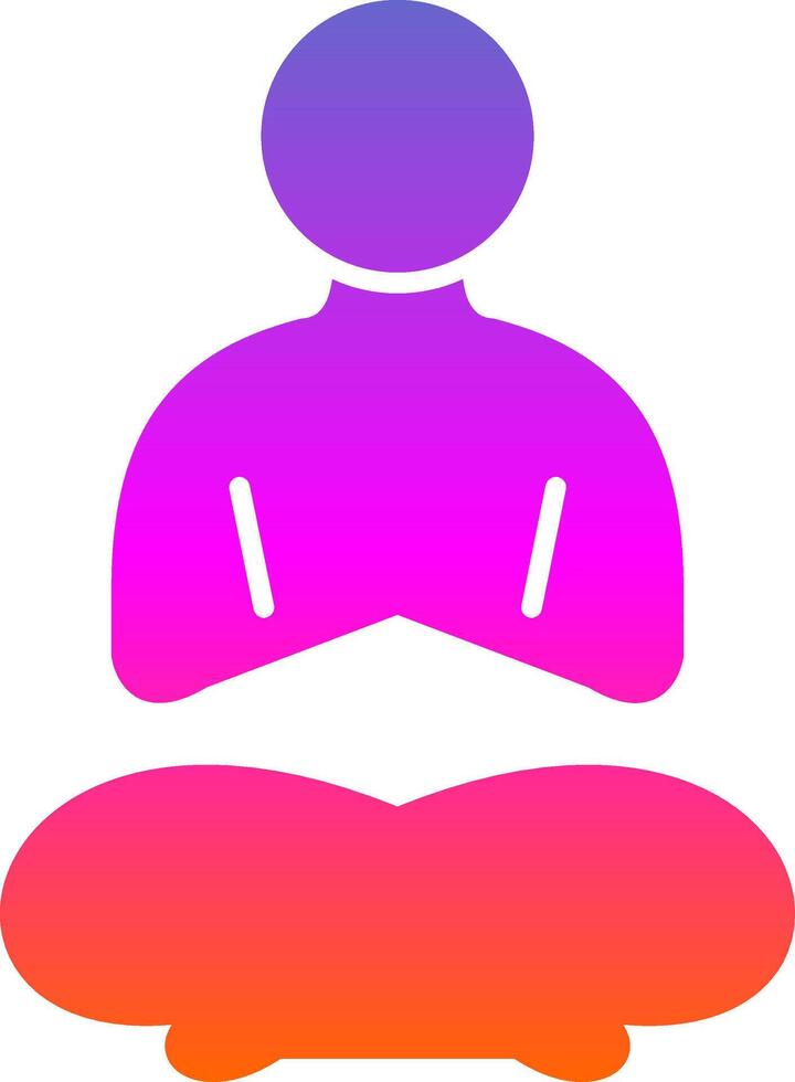 Yoga Glyph Gradient Icon vector