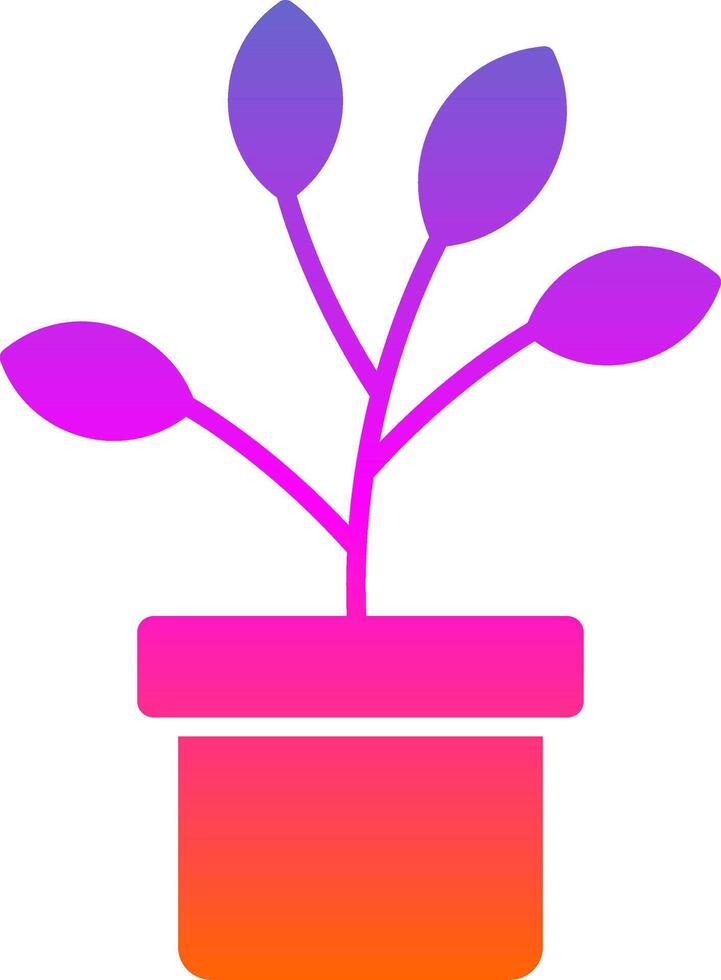 Plant Glyph Gradient Icon vector