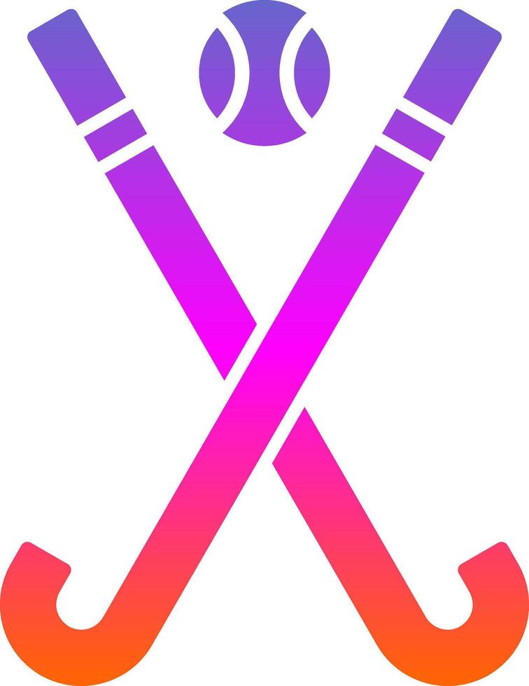 Hockey Glyph Gradient Icon vector