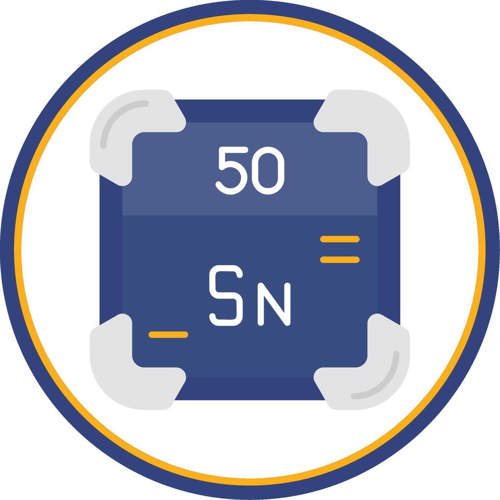 Tin Flat Circle Uni Icon vector