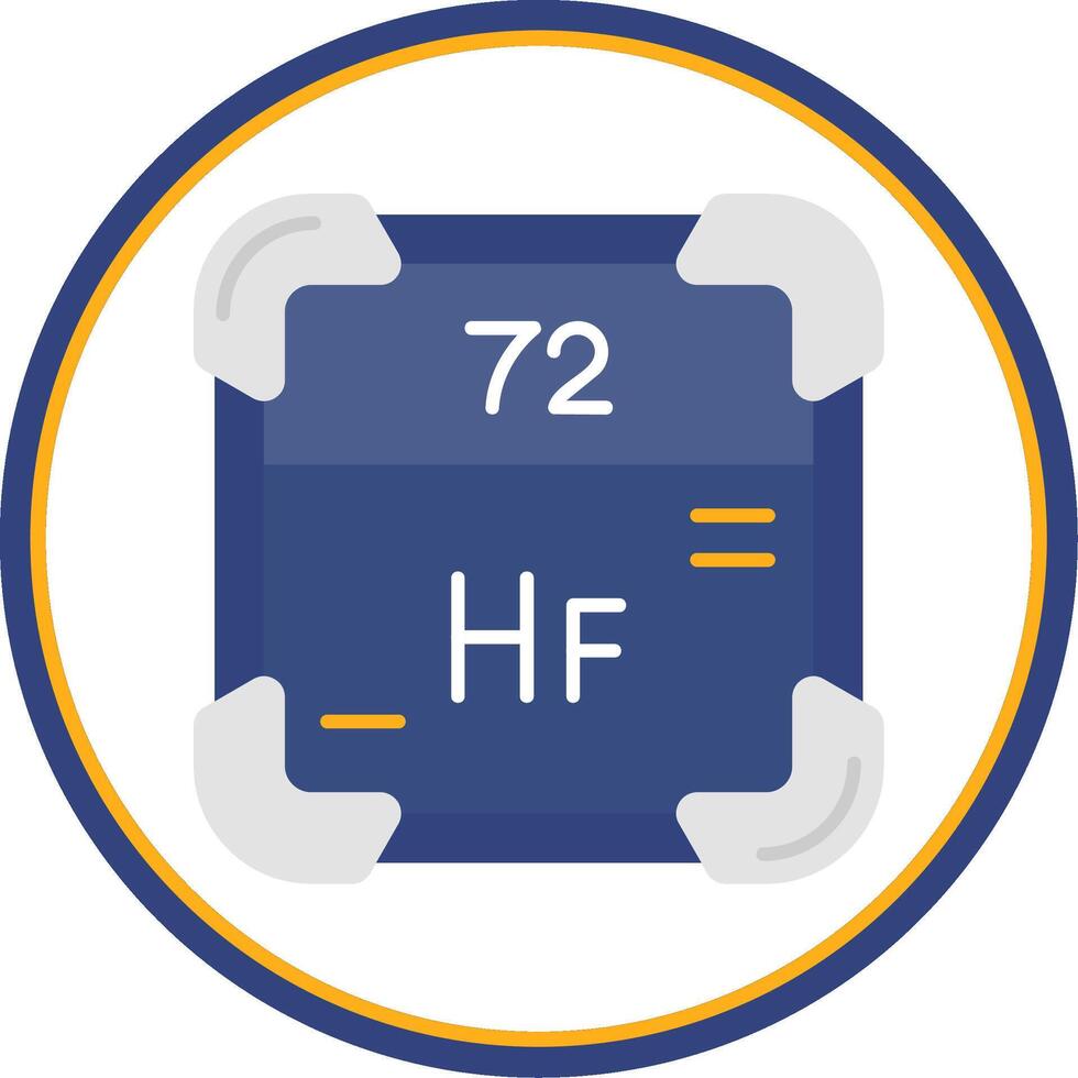 Hafnium Flat Circle Uni Icon vector