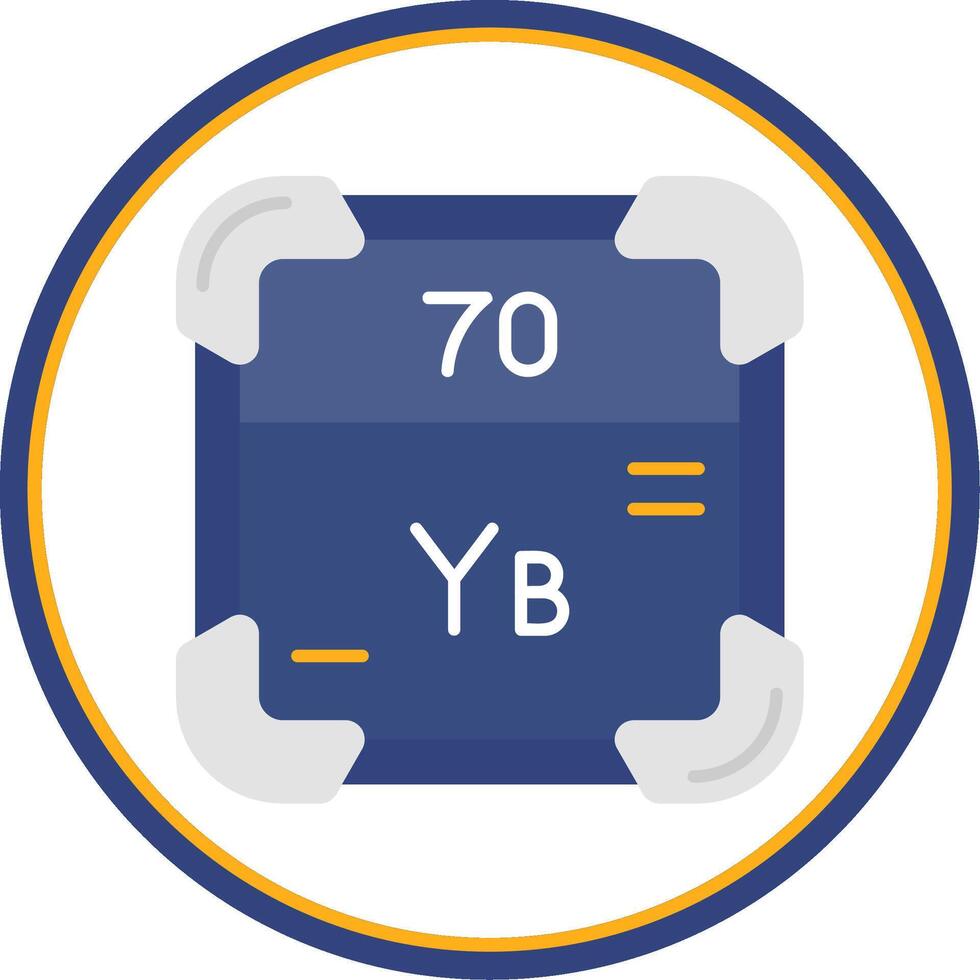 Ytterbium Flat Circle Uni Icon vector