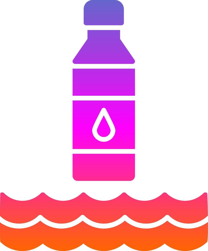 Water Glyph Gradient Icon vector