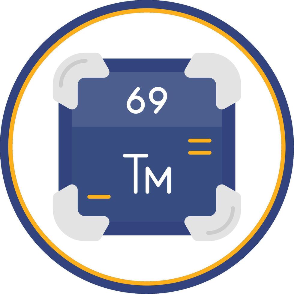 Thulium Flat Circle Uni Icon vector