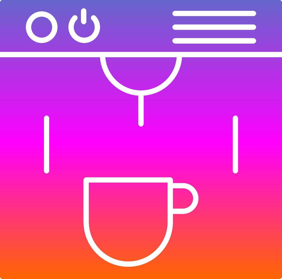 Coffe Maker Glyph Gradient Icon vector