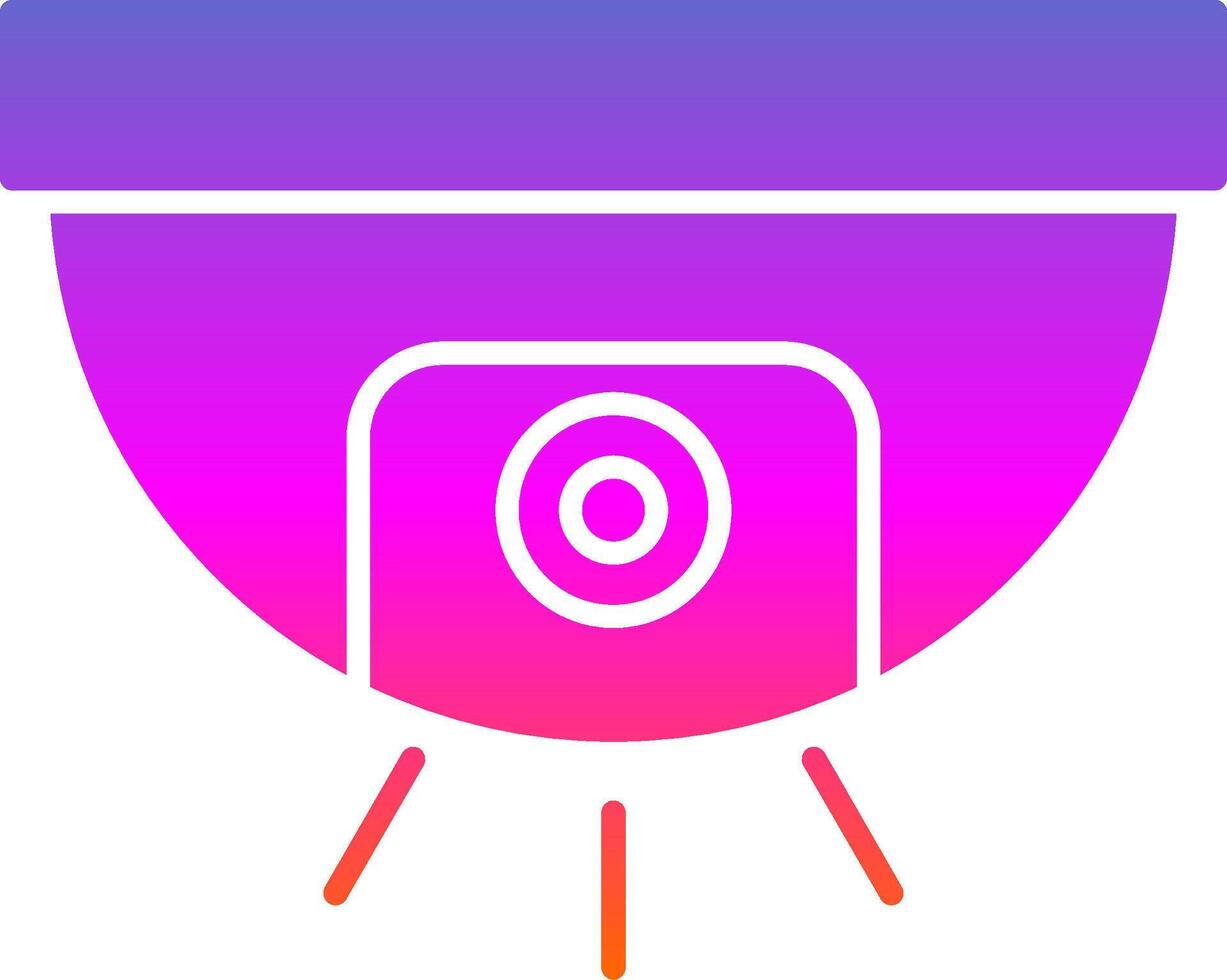 Cctv Glyph Gradient Icon vector