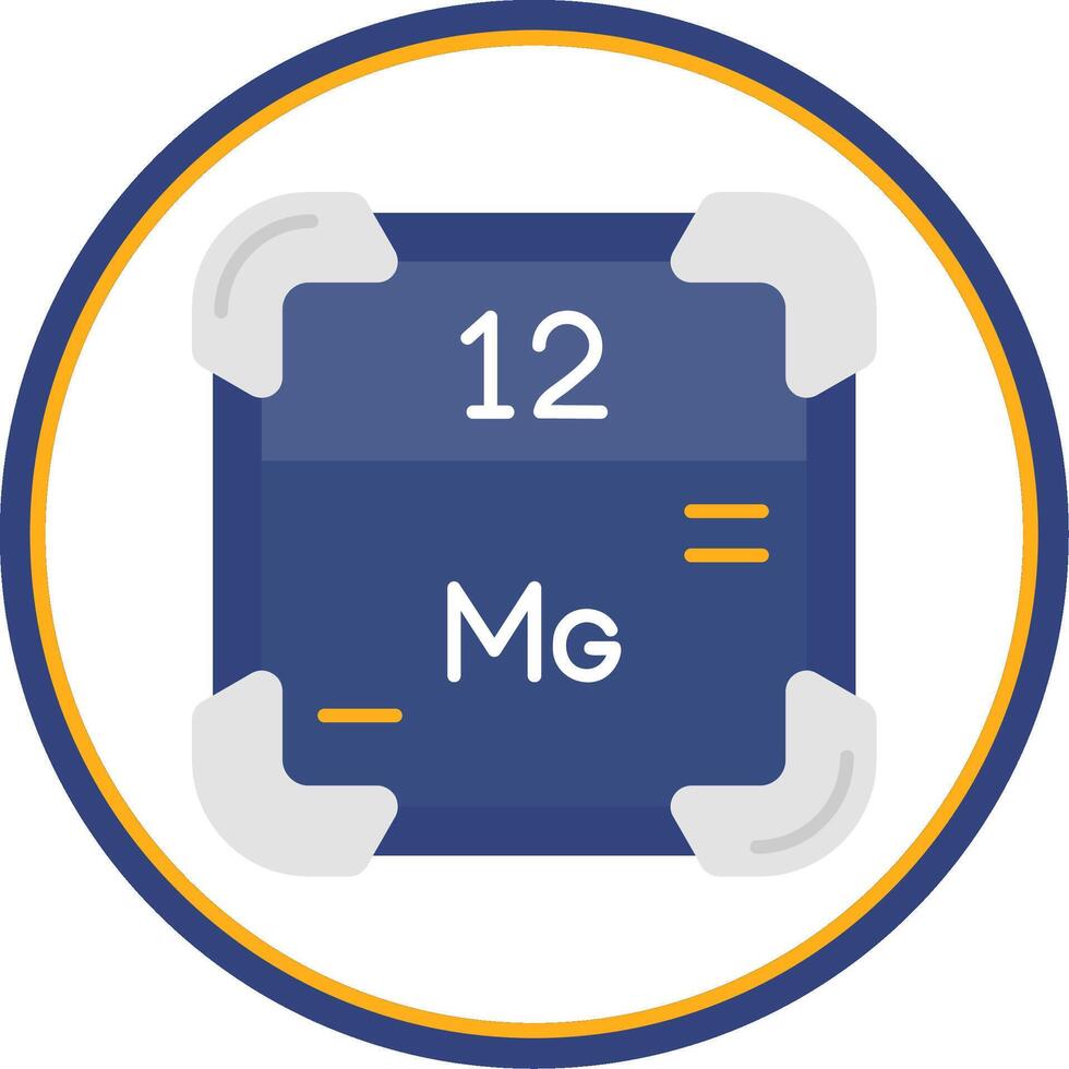 Magnesium Flat Circle Uni Icon vector