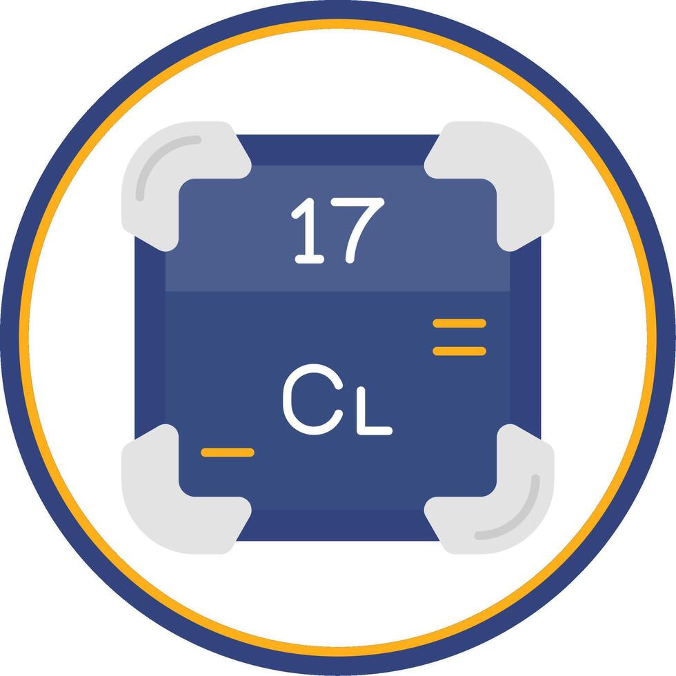 cloro plano circulo uni icono vector