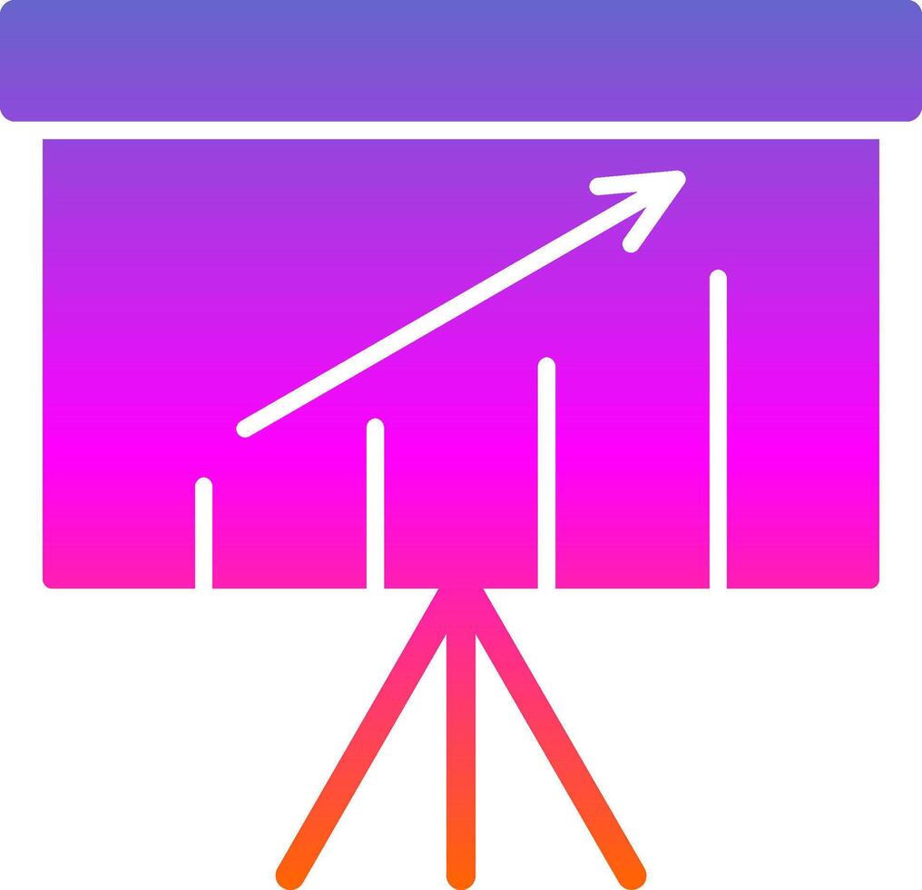 Presentation Glyph Gradient Icon vector