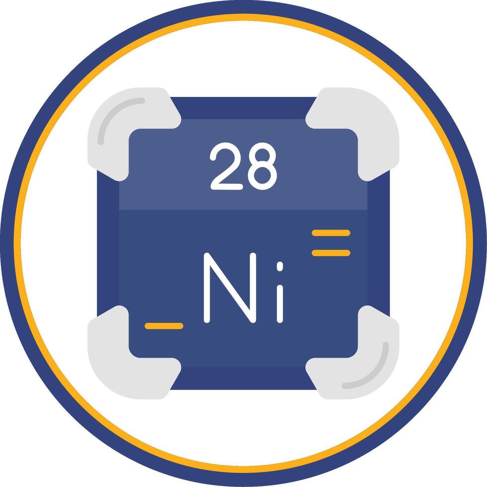 Nickel Flat Circle Uni Icon vector