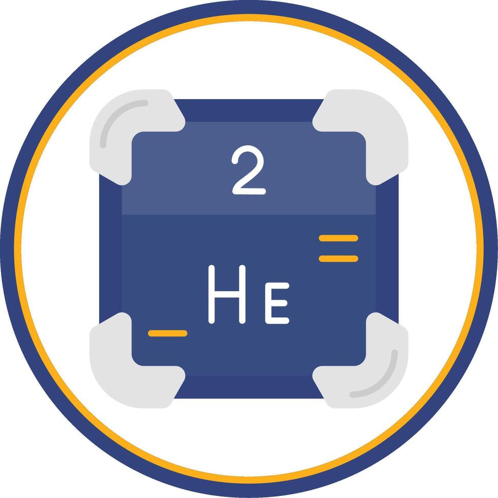 Helium Flat Circle Uni Icon vector