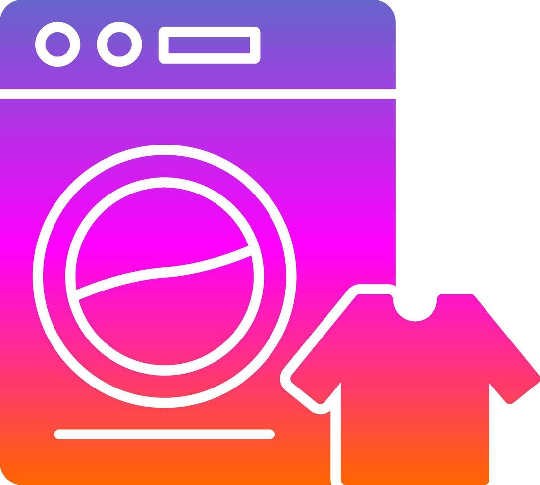 Laundry Glyph Gradient Icon vector