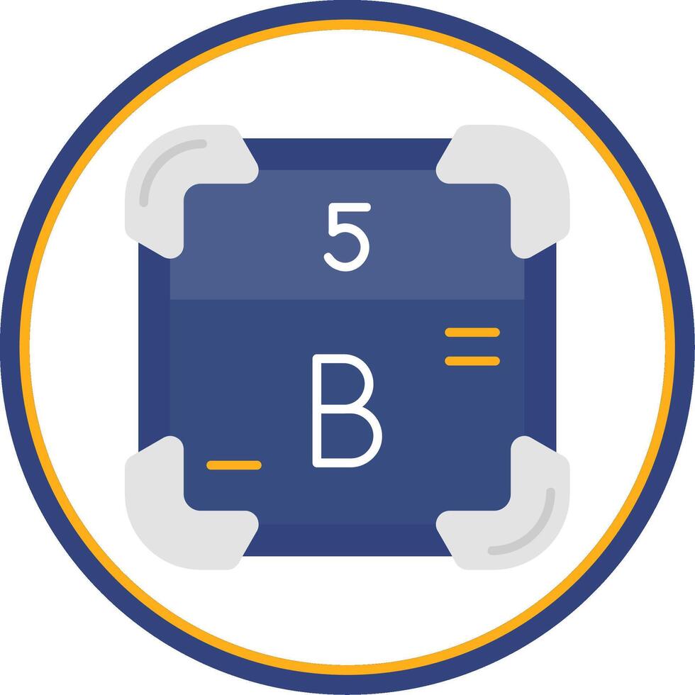 Boron Flat Circle Uni Icon vector