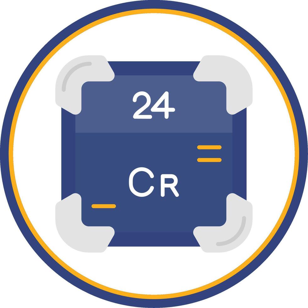 Chromium Flat Circle Uni Icon vector