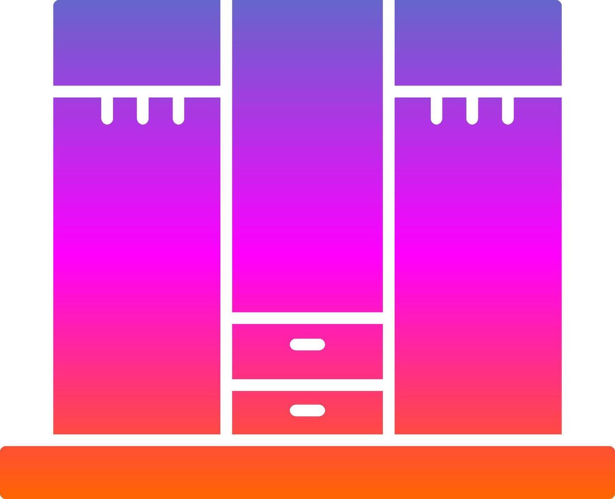 Closet Glyph Gradient Icon vector