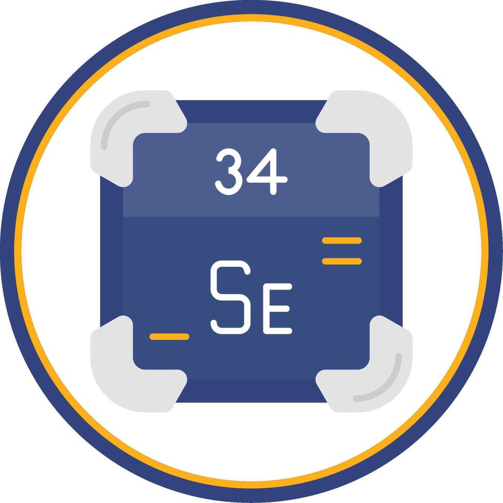 Selenium Flat Circle Uni Icon vector