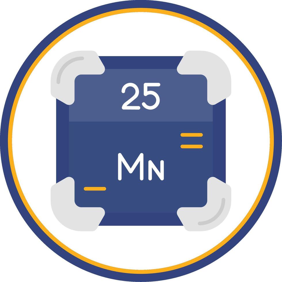 Manganese Flat Circle Uni Icon vector