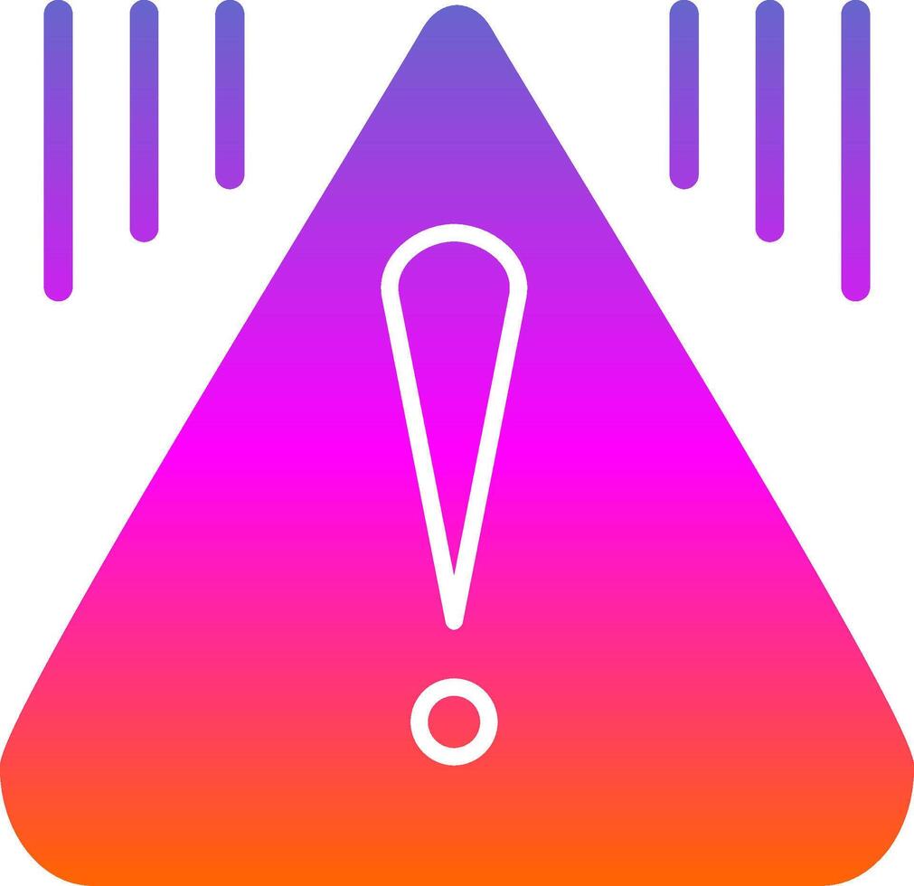 Warning Glyph Gradient Icon vector