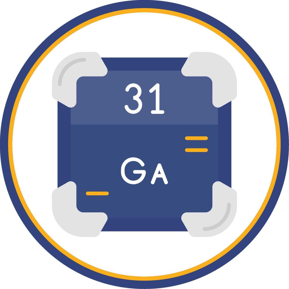 Gallium Flat Circle Uni Icon vector