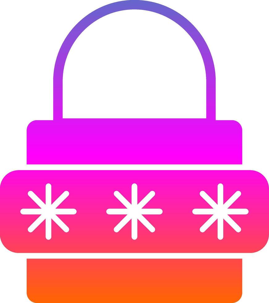 Password Glyph Gradient Icon vector