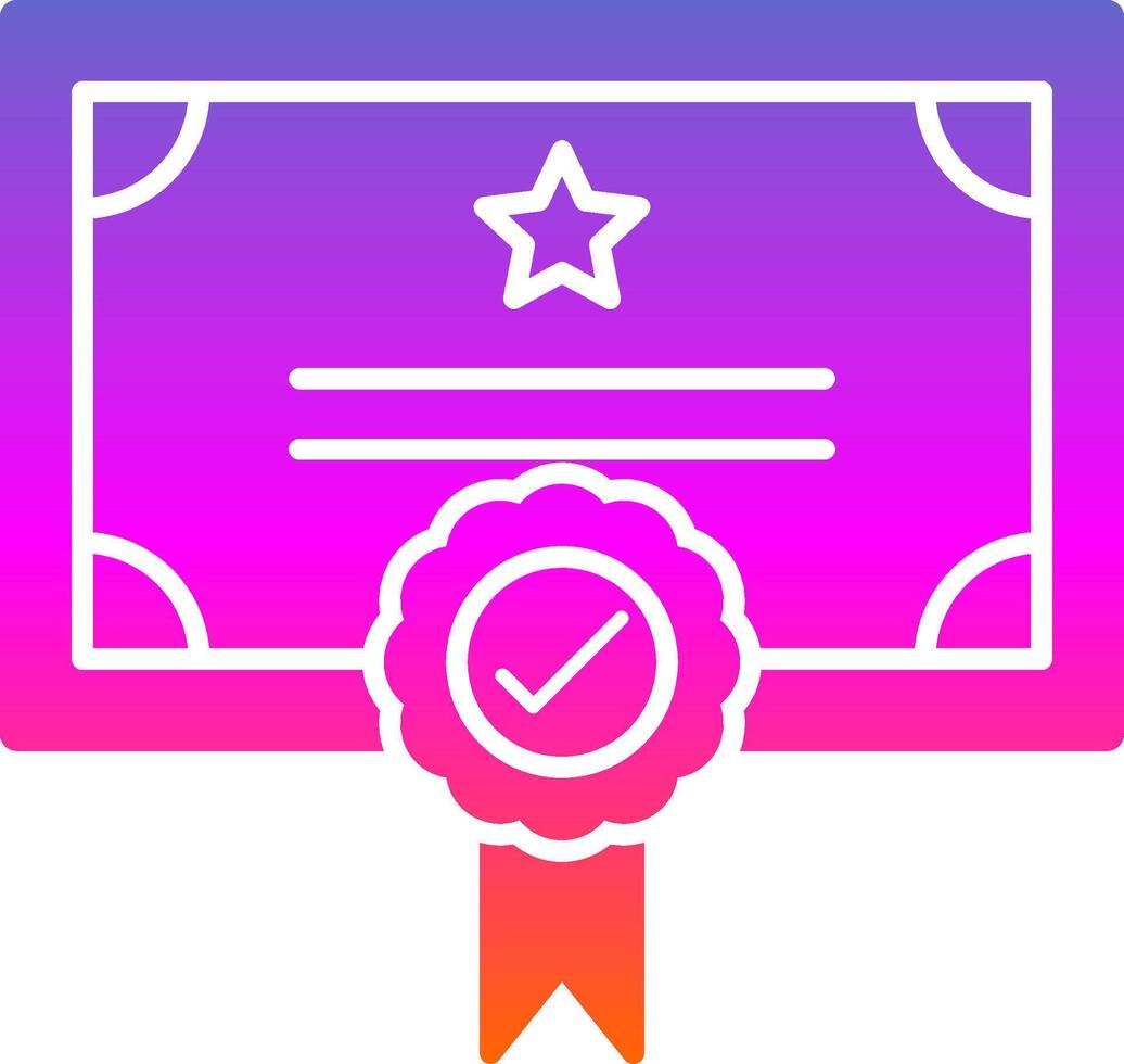Qualify Glyph Gradient Icon vector