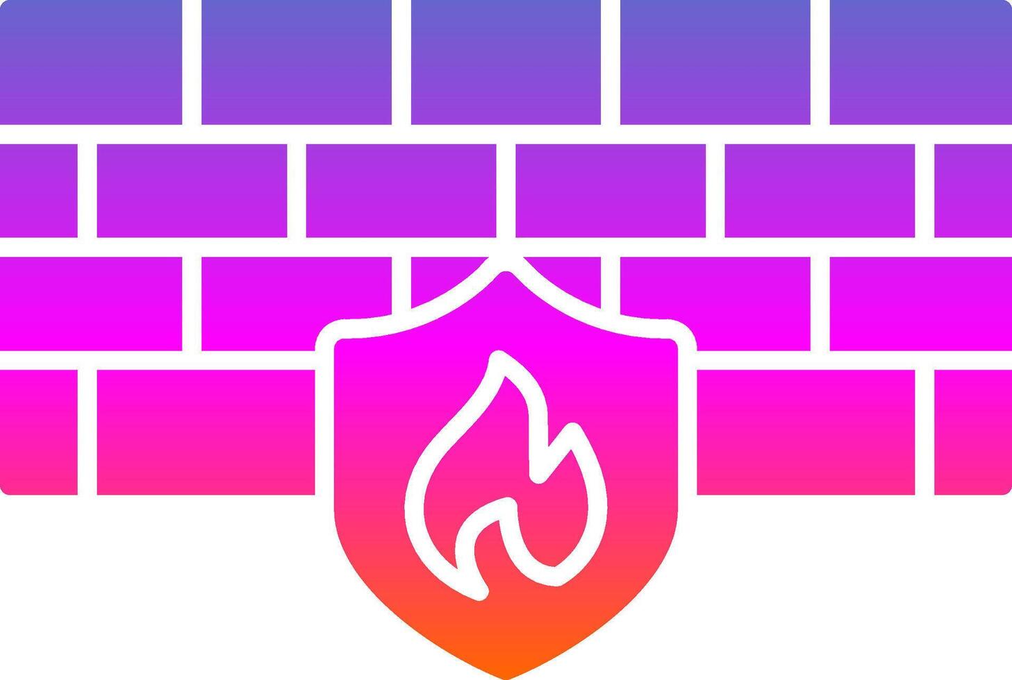 Firewall Glyph Gradient Icon vector