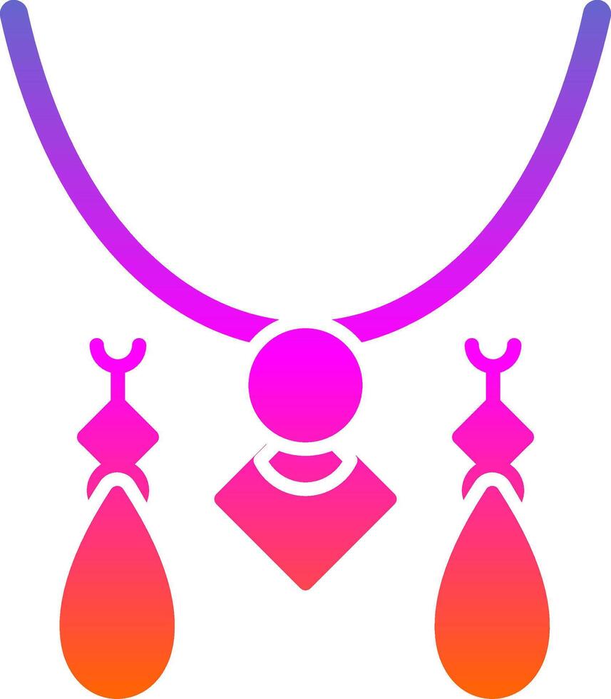 Jewelery Glyph Gradient Icon vector