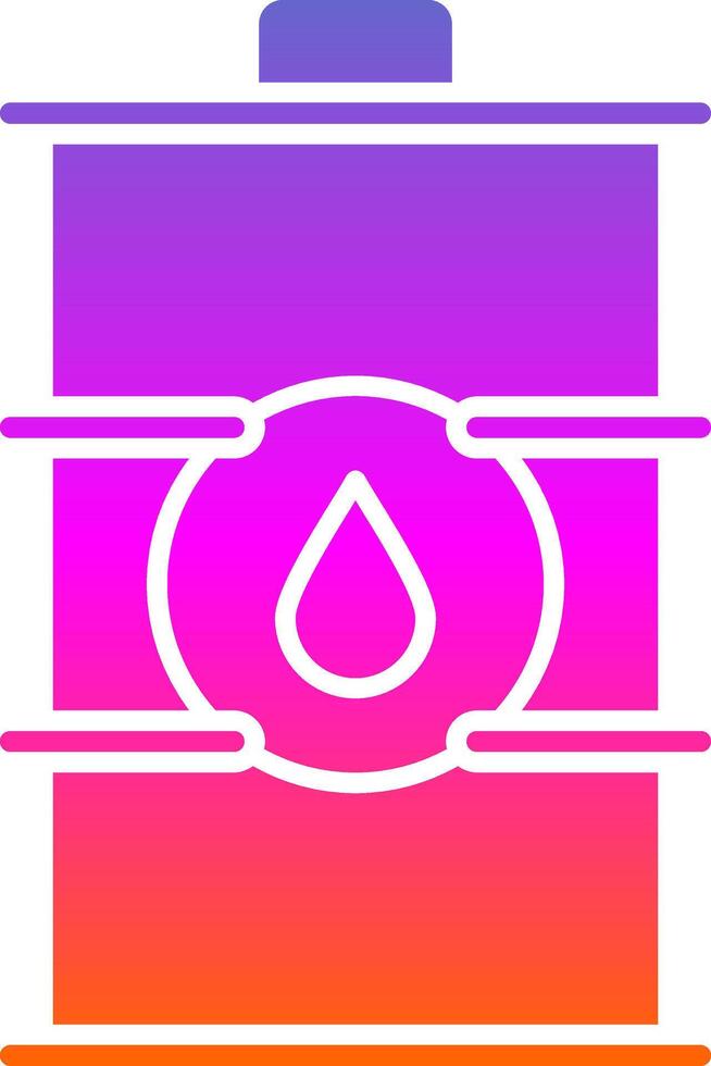Barrel Glyph Gradient Icon vector
